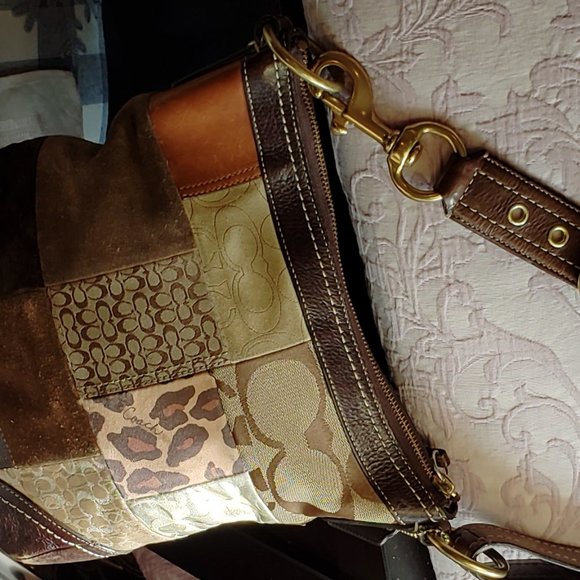 RARE VINTAGE COACH PATCHWORK HOBO - Picture 5 of 15